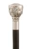 Frolicking Horses Formal Cane, <br>silver plated