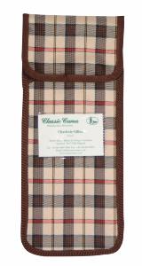 Wallet For Folding Stick, <br>brown/cream check, individually packaged