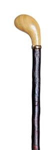 Pistol Grip Cane, hardwood handle, blackthorn shaft