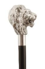 Lion Formal Cane, <br>silver plated