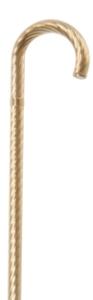 Gold Metal Twisted Crook Formal Cane