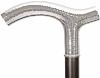 Gents Planished Crutch, silver plated