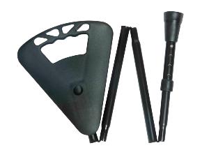 Foldaway Flipstick Seat, height adjustable, black