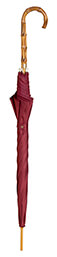 Umbrella, bamboo handle, burgundy