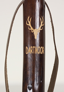 walking stick branded with logo and text